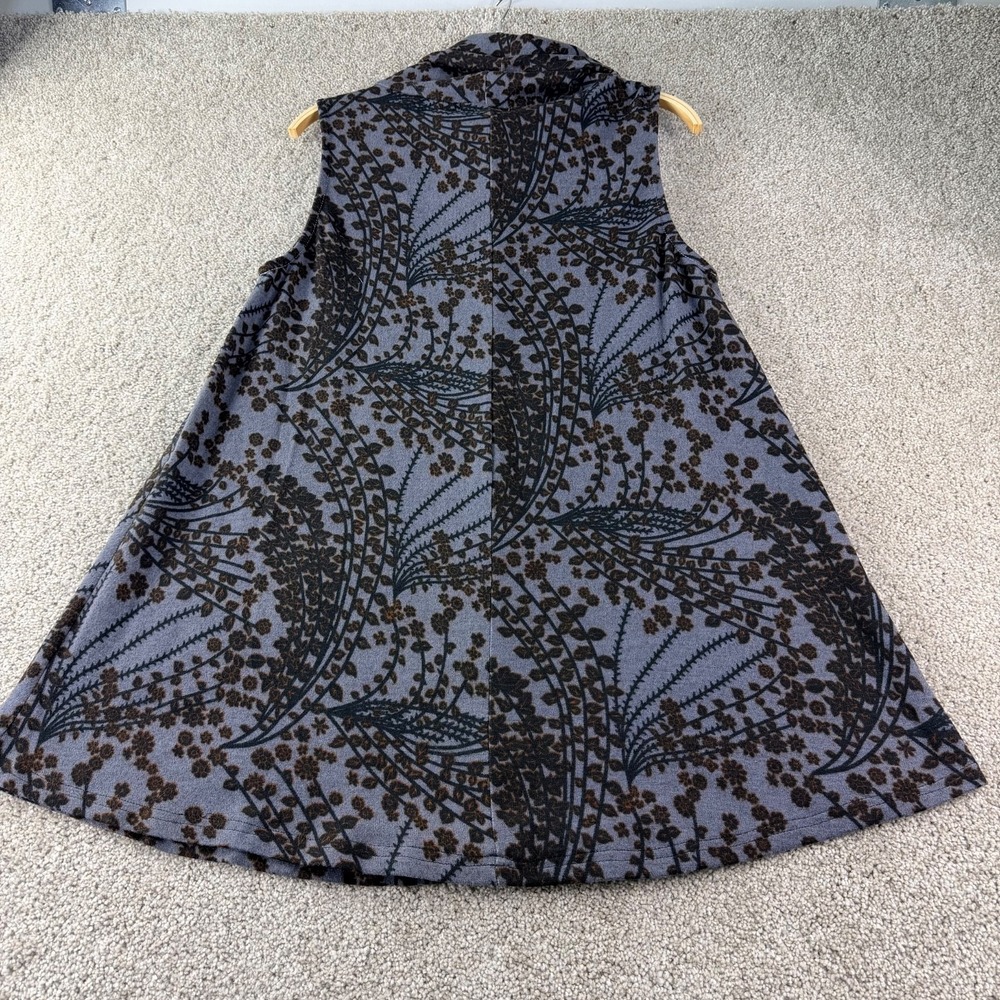 Sleeveless Cowl Neck Floral Print Swing Dress A-Line Coquette Career Womens S - Picture 10 of 10
